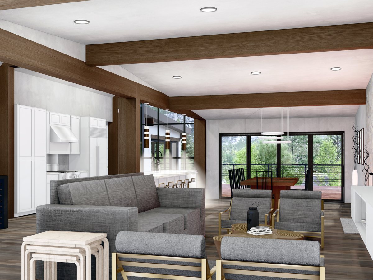 Living room rendering of 1450 High St