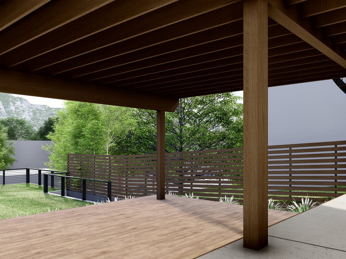 Covered deck rendering